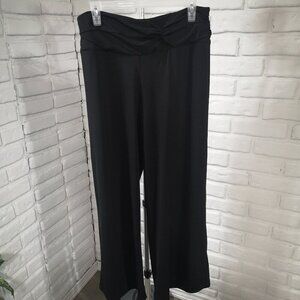 Reitmans Ladies Size 11 Lightweight Black Wide Leg Pull On Pants